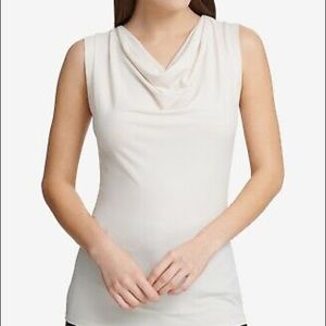 New DKNY Cowl Neck Silk Blouse